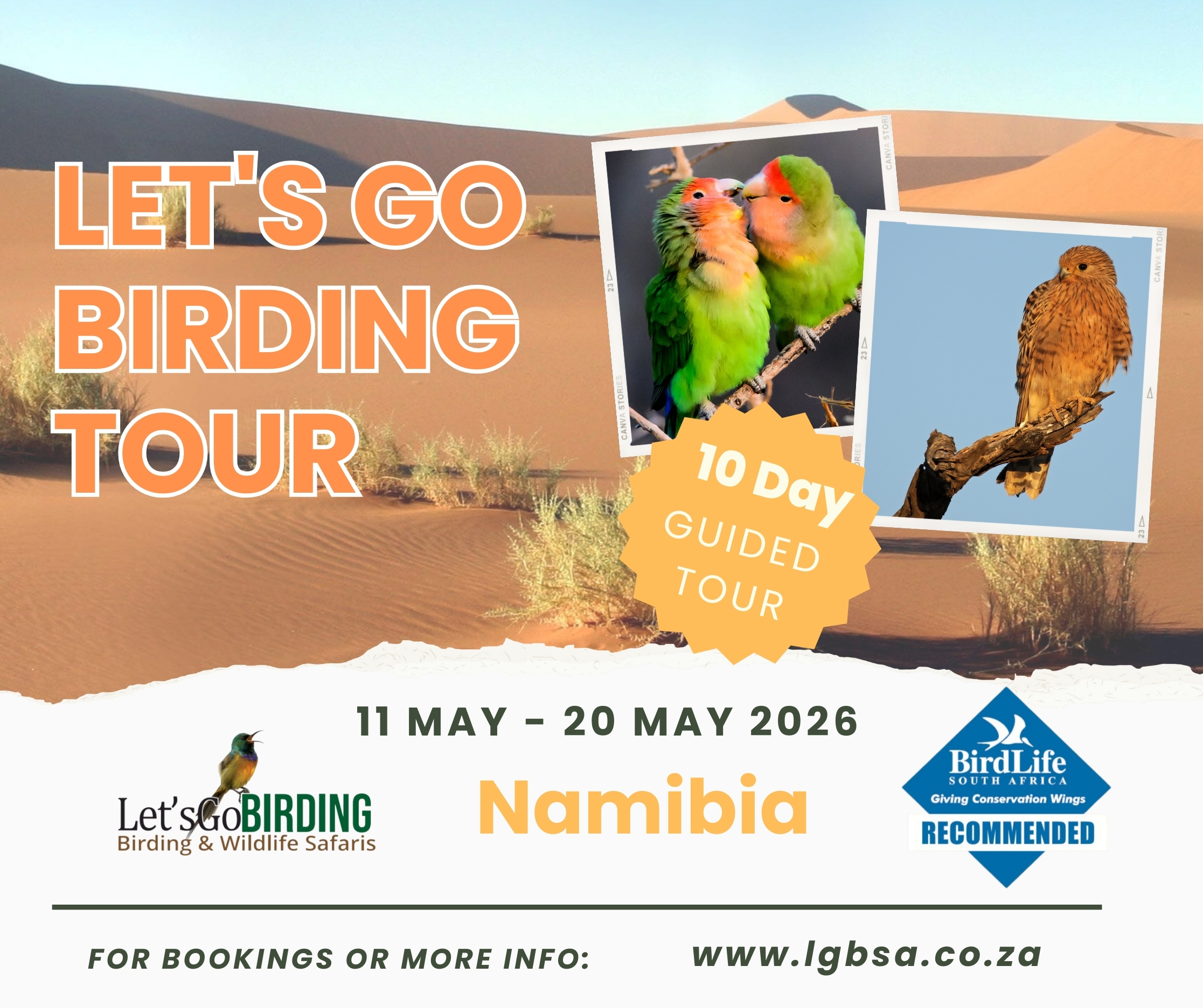Lets Go Birding Tours in South Africa