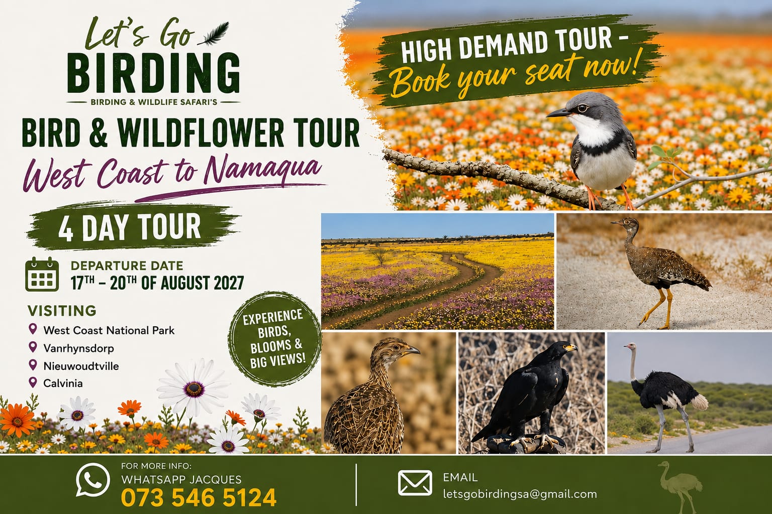 Flower and Birding Tour 2027 with Lets go Birding