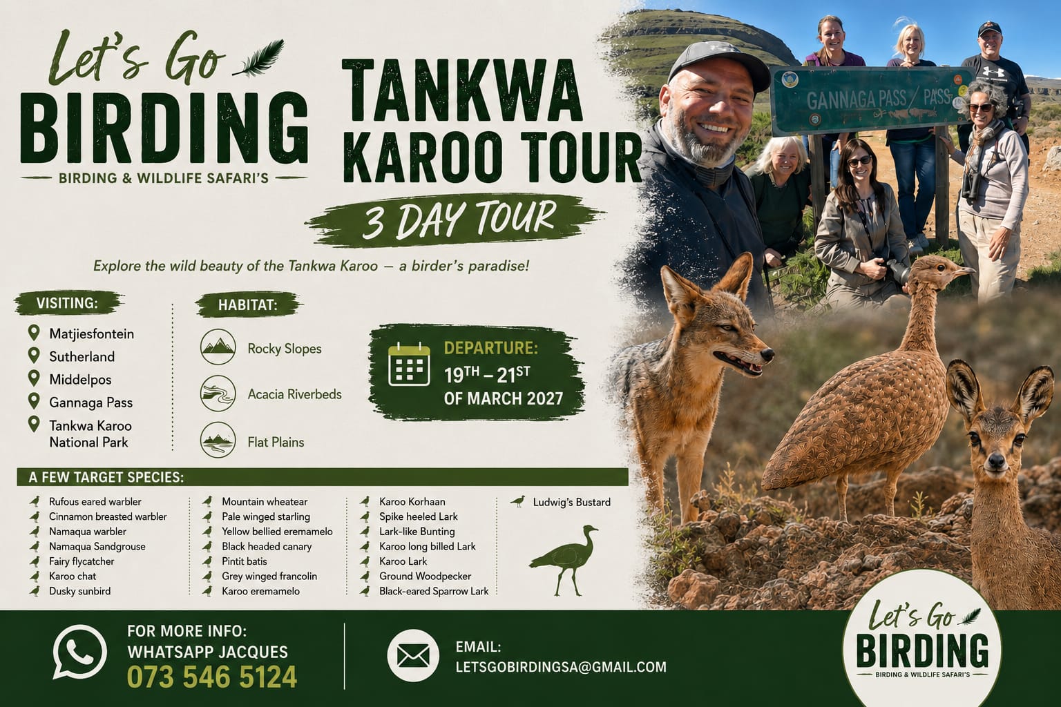 Let's Go Birding Northern Tanzania Tour 2027